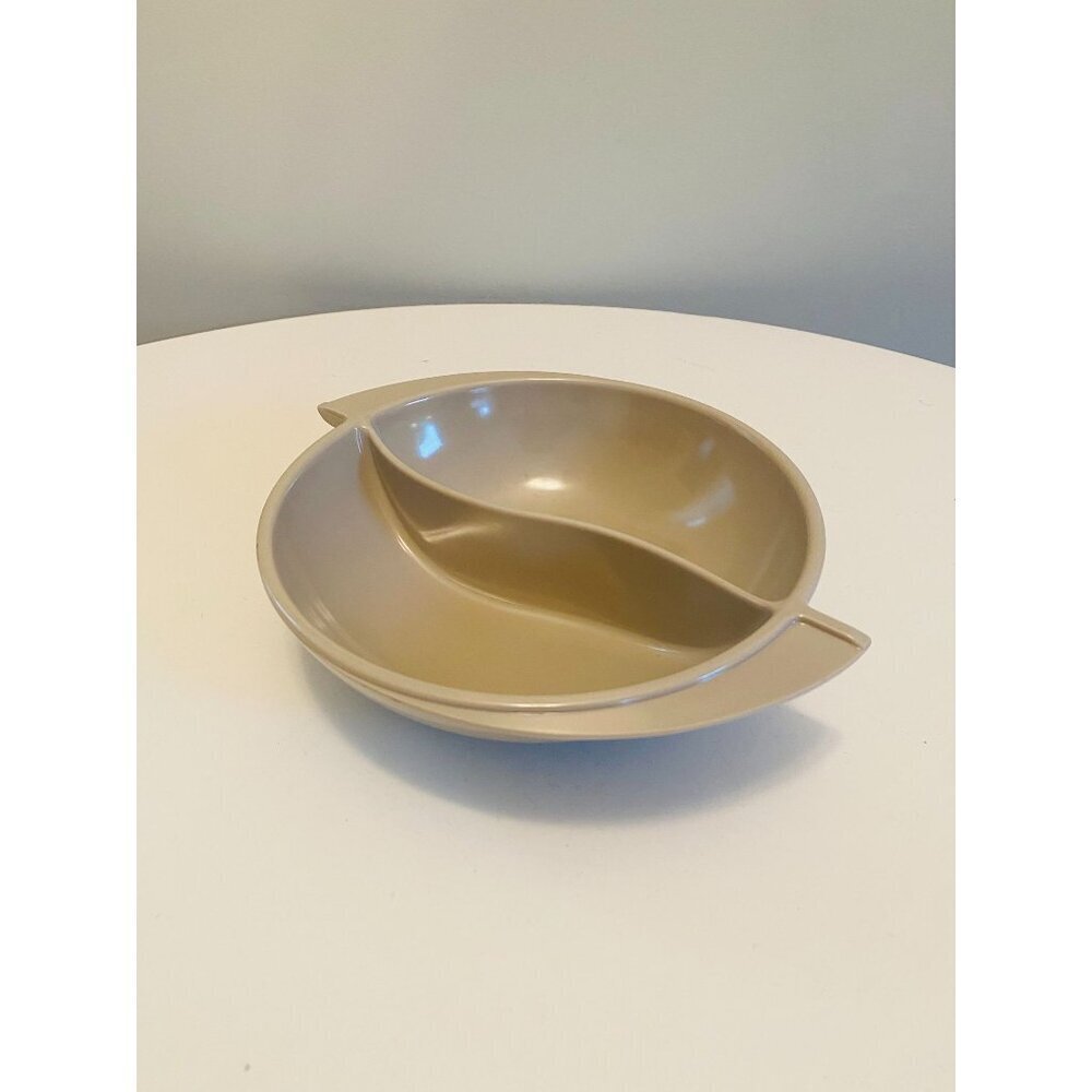 Vintage Boonton Gray Divided Serving Bowl, Melmac Vegetable Serving Bowl, Boonto